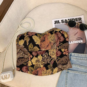 🦋 VEVE Womens off-shoulder bra underwear with chest pad bottoming korean outfit for women