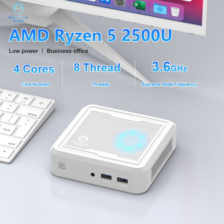 Genmachine New Amd Ryzen U Rgb Gaming Mini Pc Windows Wifi Bt