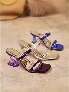 [Free Shipping] 2026 Summer New Large Size Stiletto Sandals for Outdoor Wear Open-Toe Strap High Heels Fashion Womens Shoes
