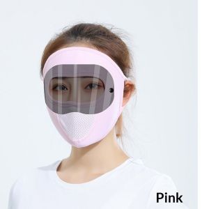 SERENEGLOW Mặt nạ bảo vệ khỏi ánh mặt trời bao kín mặt với tấm che trong suốt vật liệu vải visco thoáng khí để đi xe đạp ngoài trời và đi du lịch