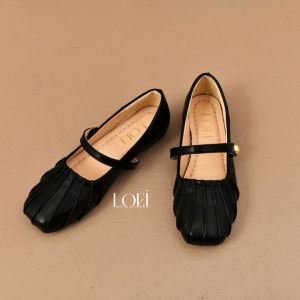 LOEI Belle Flatshoes Jalan Wanita Sepatu Mules Mutiara Fashion Kekinian 0030
