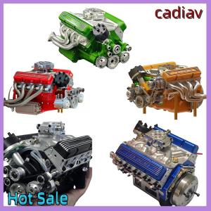 cadiav Binray Cison V8 Engine Kit Gas Small-Block Engine Model Kits Mini Build Your Own Stem Cison Running Engine Kits That Runs