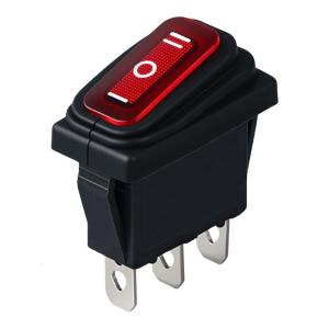 Waterproof IP65 Small Rocker Switches 250V 16A Black Rectangular Designs Accessory for Projects and Replacements