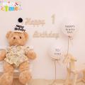Happy Time White Printed Latex Balloon Party Needs Happy Birthday To You Balloons Set Christening Baby Shower Anniversary Birthday Party Decorations. 