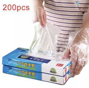 [SG SELLER]Food Grade Disposable Gloves Transparent Plastic Gloves for Kitchen Catering