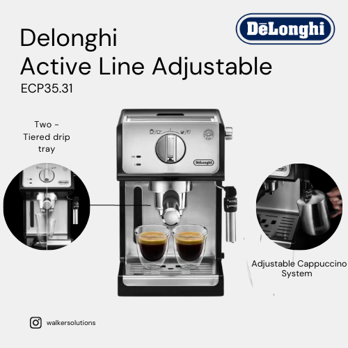 DeLonghi Traditional Pump Espresso Machine ECP35.31 Lazada Singapore
