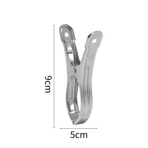 5Pcs Large Stainless Steel Clips for Home Clothes Drying Quilt Windproof Clothpins for Home Laundry
