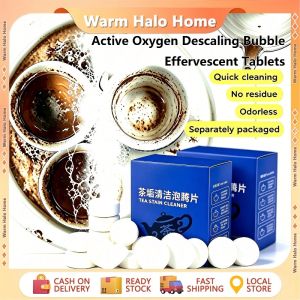 20pcs/box Active Oxygen Descaling Bubble Effervescent Tablets Tea Cup Scale Deep Decontamination Clean Tablet