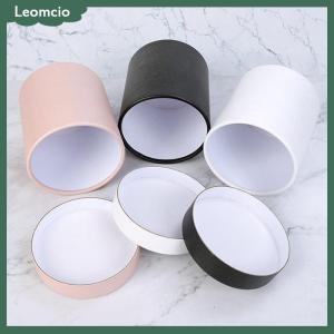 [Leomcio] กล่องของขวัญกระดาษแข็งทรงกลมขนาด12ซม. กล่องดอกไม้สำหรับงานเลี้ยงแต่งงานตกแต่งดอกไม้กุหลาบ