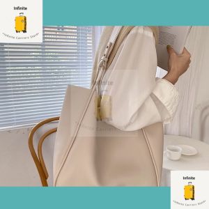 3 Colors - Minimalist Korea Women Work Simple PU Leather Shoulder Bag