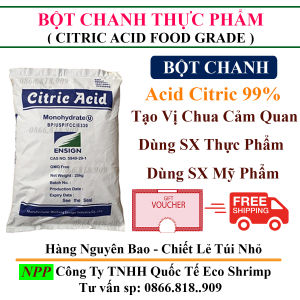 1 Kg Axit Citric 99% - Bột Chanh - Bột Chua Phụ Gia Acid Citric Thực Phẩm Chiết Bao