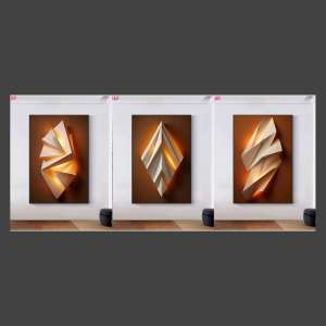 Himalaya Painting SET3pcs (35cmx50cm) Abstract Design Frameless Waterproof Sintraboard Decorative Wall