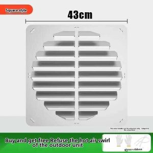 Adjustable Stainless steel 304 Square Air Conditioner External Unit Wind Deflector Free Installation Kit Local shipping