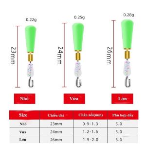 Chân Cắm Phao silicone cài khoá số 9 Thế Hệ Mới  chất liệu Đồng và Silicon xoay 360 độ không làm xước dây câu