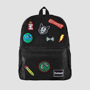 COD TAS CORDUROY BACKPACK TAS PRIA WANITA - HALIYZA PATCH BLACK