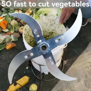 Hand Drill Transformed into Veggie Chopper Blade Holder Perfect for Chicken Duck Goose Feeding