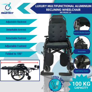 Luxury Multifunctional Aluminium Reclining Wheelchair