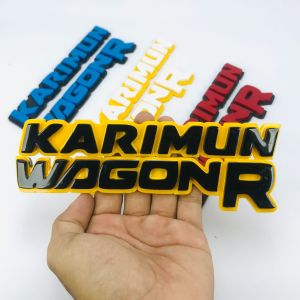 EMBLEM MOBIL KARIMUN WAGON R EKSTERIOR MOBIL SUZUKI  VARIASI TIMBUL 3D BAHAN FIBERGLASS