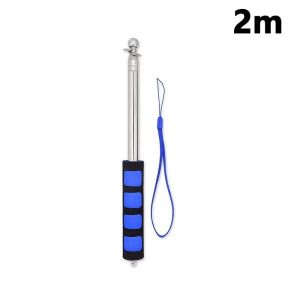 2m Tiang Bendera Teleskopik Portable Teleskopic Tiang Guider Flag Pole Teleskopik Pole