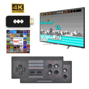 Mini 4K TV Video Game Console Dual Player Retro Build in Real 568 Classic Games Wireless Controller HDMI OUTPUT