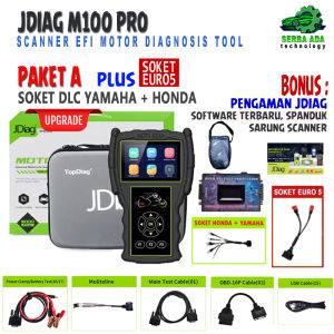 SCANNER JDIAG M100 Pro pemindai diagnostik sepeda motor kesalahan OBD2 pembaca kode sepeda motor
