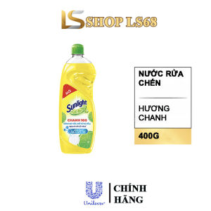 Nước rửa chén Sunlight Hương Chanh 400g đánh bay vết bẩn và dầu mỡ mùi hương thơm mát