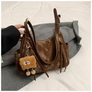 BJ58895 - BROWN/BLACK/BEIGE TAS SLEMPANG HANDBAG TAS WANITA FASHION IMPORT MODIS ELEGAN TERMURAH TERLARIS TERBARU TAS BATAM CR8895 ZCJ3471