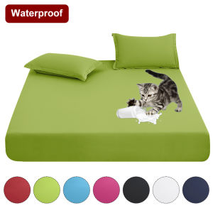 Waterproof Mattress Cover Fitted Bed Sheet With Elastic Band Anti-slip Adjustable Mattress Protector Double Fitted Sheet For Bed2026