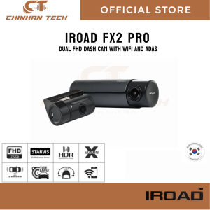 IROAD FX2 PRO Sony Starvis FHD Dual-Lens Dash Cam with Wi-Fi ADAS and Real HDR Time Lapse