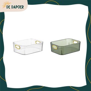 Box Organizer Bumbu Dapur Rak Storage Acrylic Transparan Wadah Snack Buah Multifungsi Estetik