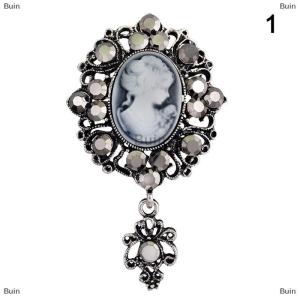 [COD] Buin Hot Cameo Victorian Style Wedding Party Women Pendant Brooch Pin