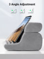 UGREEN Tablet Pillow Stand for Lap Soft Tablet Stand Holder Bed with 3 Viewing Angles Adjustable Pillow Holder Compatible with iPad Pro 9.7, 10.5, 11, 12.9 Air Mini 5 4 3 2 E-Reader Grey. 
