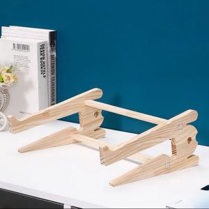 Solid Wood Universal Laptop Stand Cooling Bracket For 11-14.3 Inch Notebook Computers Detachable Wooden Holder Easy To Install