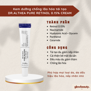 Kem Retinol Dr.Althea Pure Retinol 0.15% Cream 20 g – Giảm Nhăn Mịn Da & Tái Tạo Da