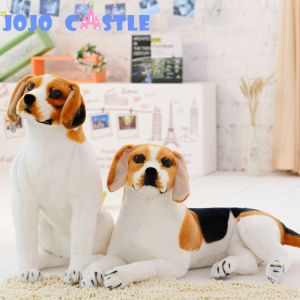 JOJO CASTLE Lifelike Simulation Dog Doll Big Size Beagle Dog Plush Toy Realistic Stuffed Animals Dog Gift For Children Home Decor Pet Store Birthday Gift