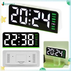 JOCESTYLE นาฬิกาปลุกดิจิตอล LED จอใหญ่สำหรับห้องนอนและออฟฟิศ ดีไซน์ทันสมัย ตัวเลขชัดเจนและความสว่างปรับได้