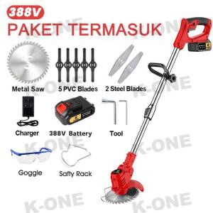 K-ONE Kualitas Tinggi 688V/388V/88V Mesin Potong Rumput Pemotong Rumput Listrik Pemangkas Rumput dengan Baterai Li-ion yang Dapat Diisi Ulang