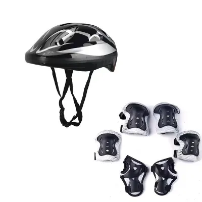 7Pcs Kid Protective Gear Set Helmet Knee Elbow Pad Protector For Skateboard/Bike/Roller Skate