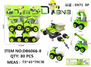 MAINAN ANAK MOBILAN DIY TRUK BONGKAR PASANG KONTRAKTOR ISI 4 JENIS KONSTRUKSI KERUK MOLEN