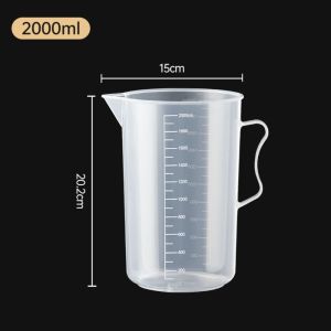 DSFSI Clear Graduated Measuring Cup Large Capacity Plastic Laboratory Beaker Liquid Container Scale Transparent Mixing Cup Kitchen Baking