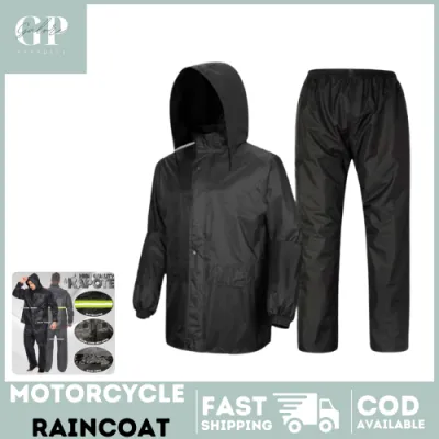 Raincoat for Motorcycle Rider Upgraded Waterproof Thick Jacket and Pants Split Set For Hiking Travel