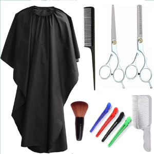 10Pcs Set Hair Scissors Set Japan Professional Hair Cutting Gunting Rambut Shears Barber Scissors Set Hairdresser