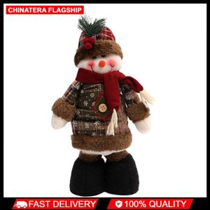 Snowman Elk Doll Ornaments W/ Telescopic Legs Christmas Telescopic Doll Christmas Telescopic Ornament for Kid Hotel Christmas Decor