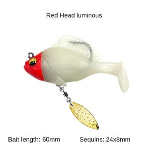 BESTOUR Dark Sleeper Soft bass Bait with Lead hook Artificial Jig Minnow Lure Pike Soft Plastic Bait