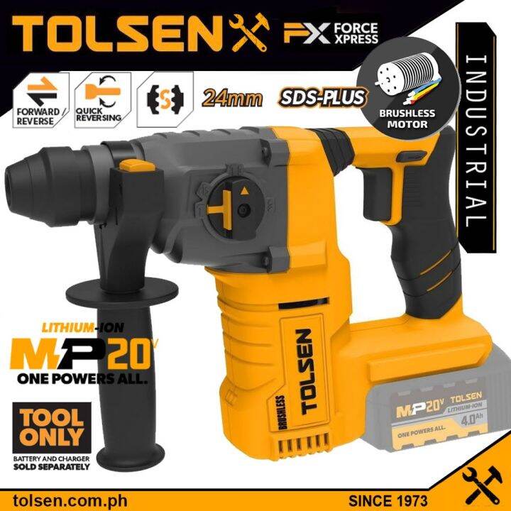 Tolsen Li-ion Brushless Cordless Rotary Hammer Drill Sds+ (all In One 