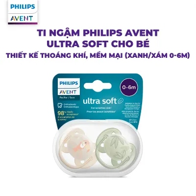 Ti Ngậm Philips Avent Ultra Soft Cho Bé (0-18M) – Thiết Kế Thoáng Khí Mềm Mại