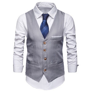Mens Slim Fit Mens Suit Vest Casual Suit Vest Man Formal Businss Vest Arrival Vests Waistcoat Gilet