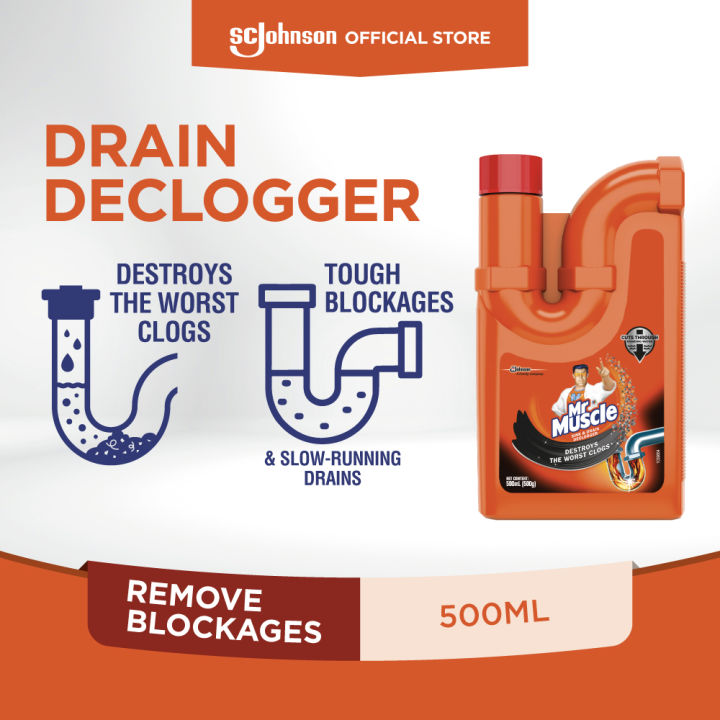 Mr Muscle Drain Declogger 500ml Lazada