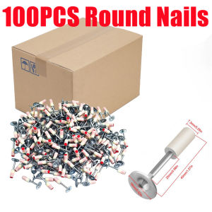 MIFFY 1000PCS Nail Gun Rivet Steel Nail Gun Bullet for Concrete Ceiling Round Nail 15mm x 40mm 100Pcs/Box