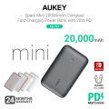 [UPGRADED PB-N83S] Aukey PB-Y55/PB-Y57 Spark Mini 10000mAh/20000mAh 20W Compact Fast Charging Power Bank (24 Months Warranty). 